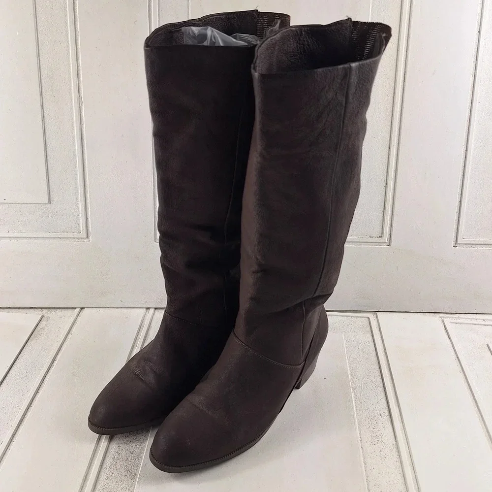 Savida Collection By Betco Brown Genuine Leather Womens Boots Sz 8